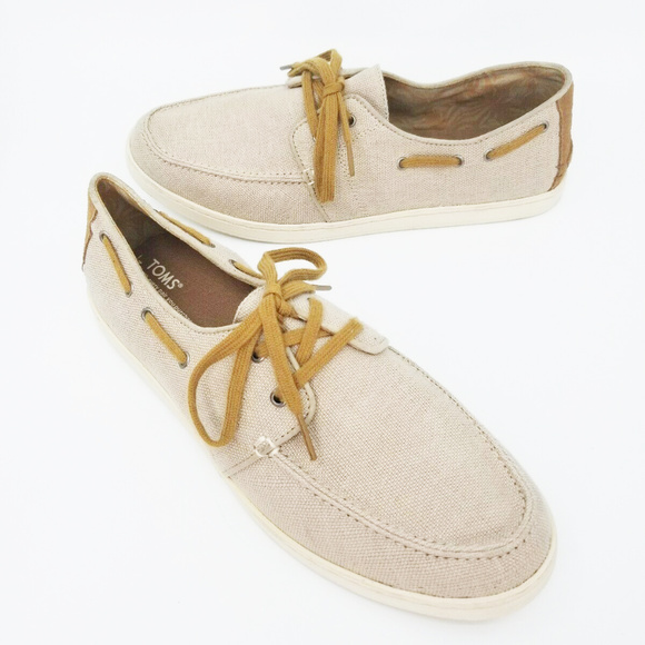 Toms Other - Toms Mens Culver Light Brown Burlap Lace Up Shoes